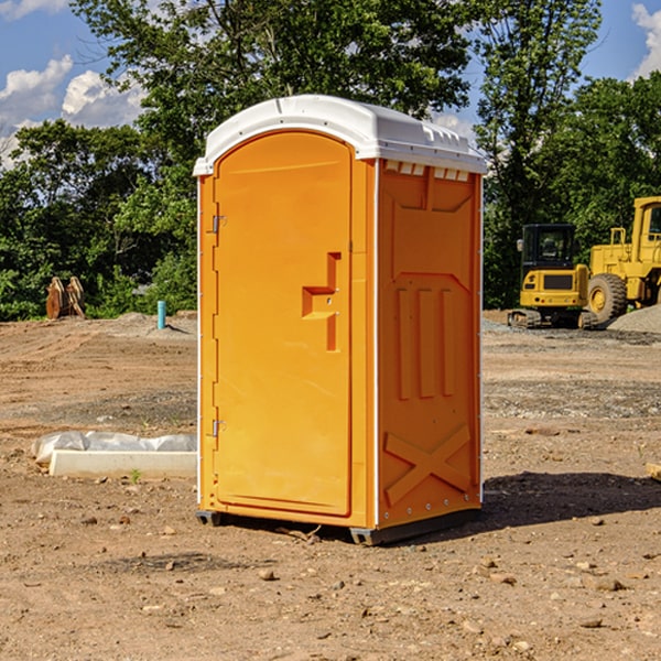 how often are the porta potties cleaned and serviced during a rental period in Brimley